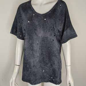 Womens L Reborn J Modern Design Top Gray